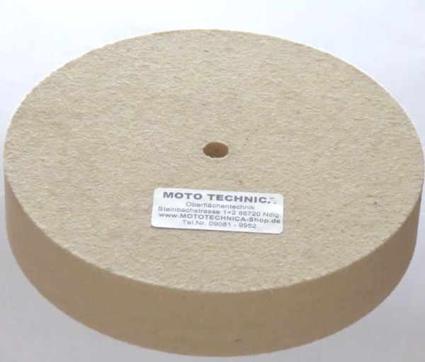 Filzpolierscheibe weich bis mittelweich 30 mm glatt Bohrung wählbar